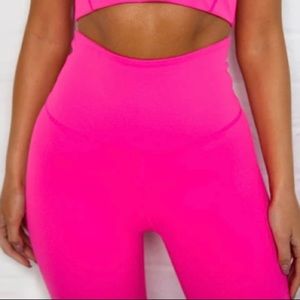 Neon pink leggings